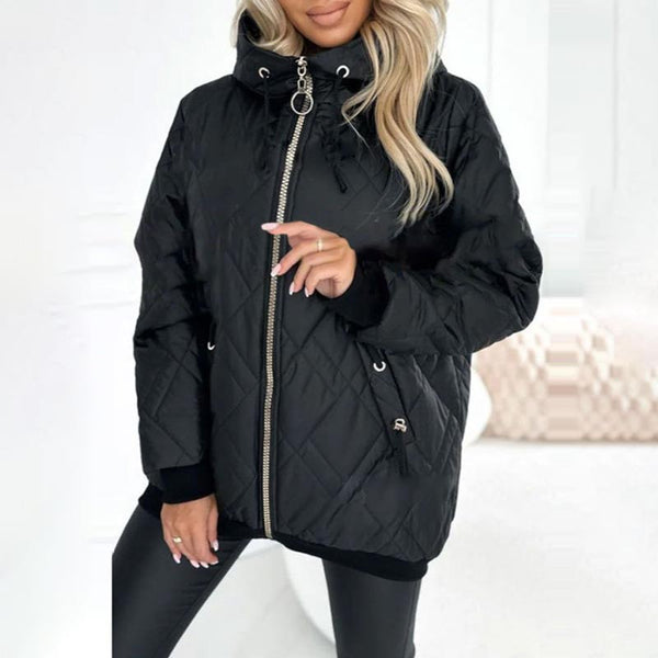 Clarette - Winter Zipper Jacket With Hood