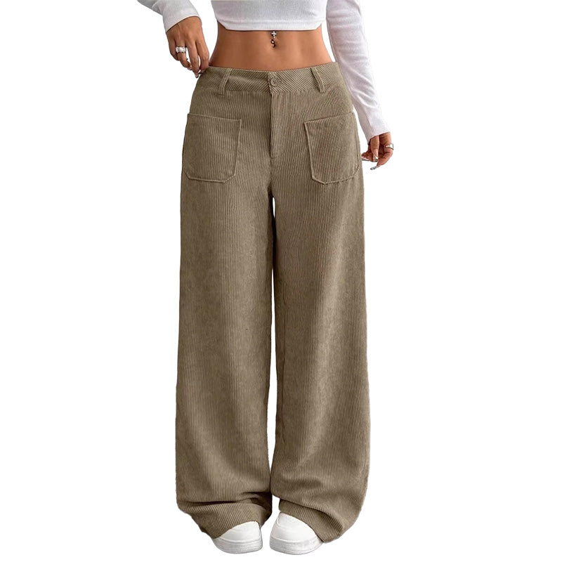 Serina - Wide Leg Trousers With Front Pockets