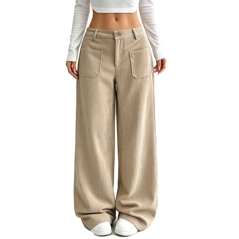 Serina - Wide Leg Trousers With Front Pockets