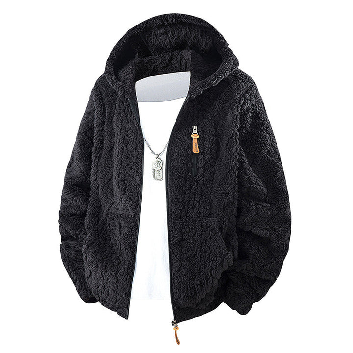 Apexwave - Hooded Fleece Jacket With Zip-Up Front