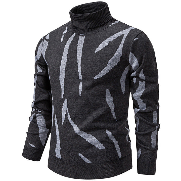 Vespersync - Casual Knitted Sweater With Abstract Print